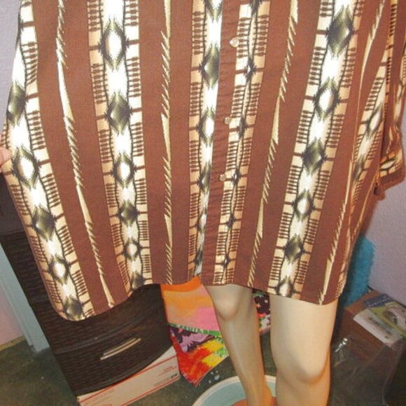 Panhandle Slim Men's Pearl Snap Shirt Size XXL Aztec Long Sleeves Cowboy Western - Picture 4 of 11